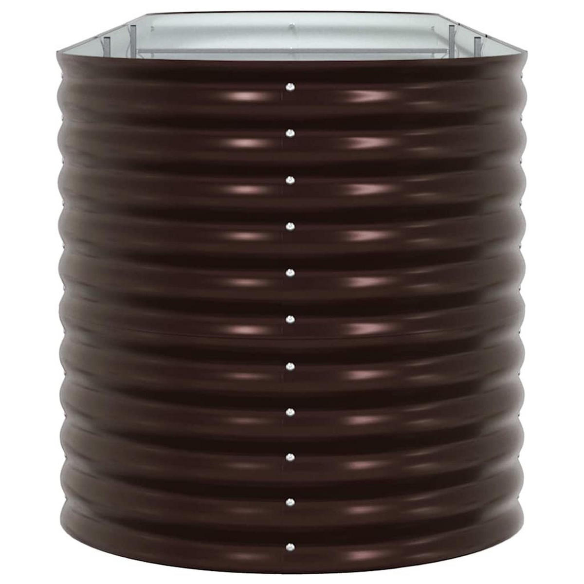 HOCHBEET Braun 320/80/81 Cm Stahl - Braun, Metall (80/81/320cm) - vidaXL