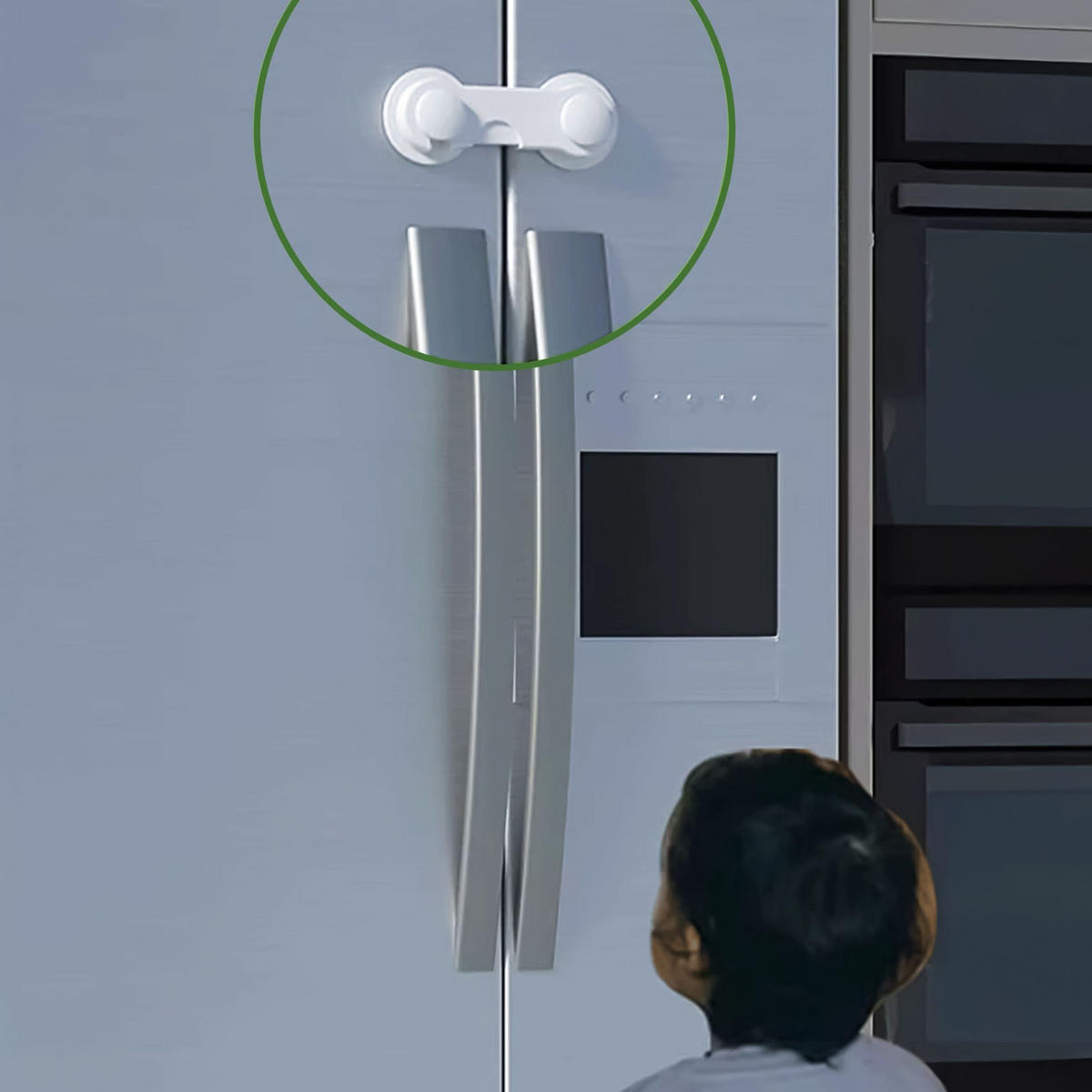 SCHUBLADENSICHERUNG Kindersicherung Schrank - Weiß, Kunststoff (2/8cm) - KRUMAD