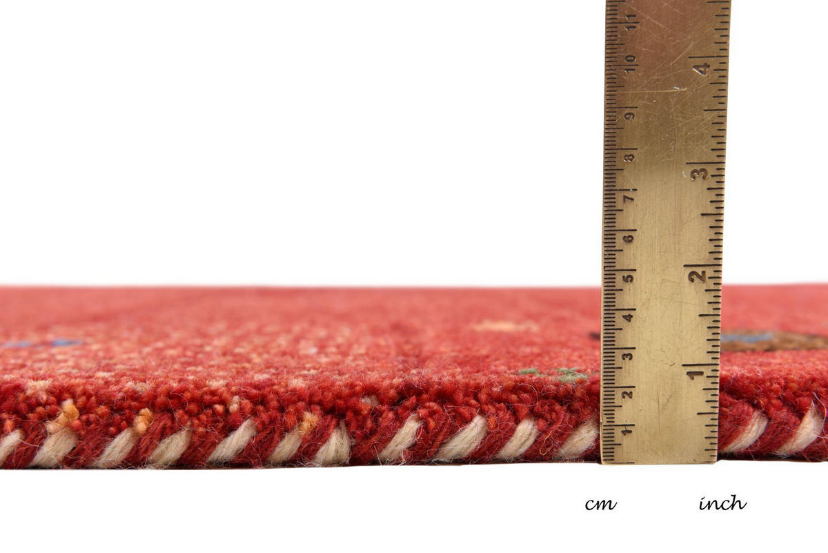 HANDKNÜPFTEPPICH Denver 70x140 cm - Rot, Textil (70/140cm) - THEKO