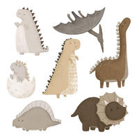 AUFKLEBER 60x91 cm Pastell-Dinosaurier - Braun, Kunststoff (60/91/0.1cm) - TULUP