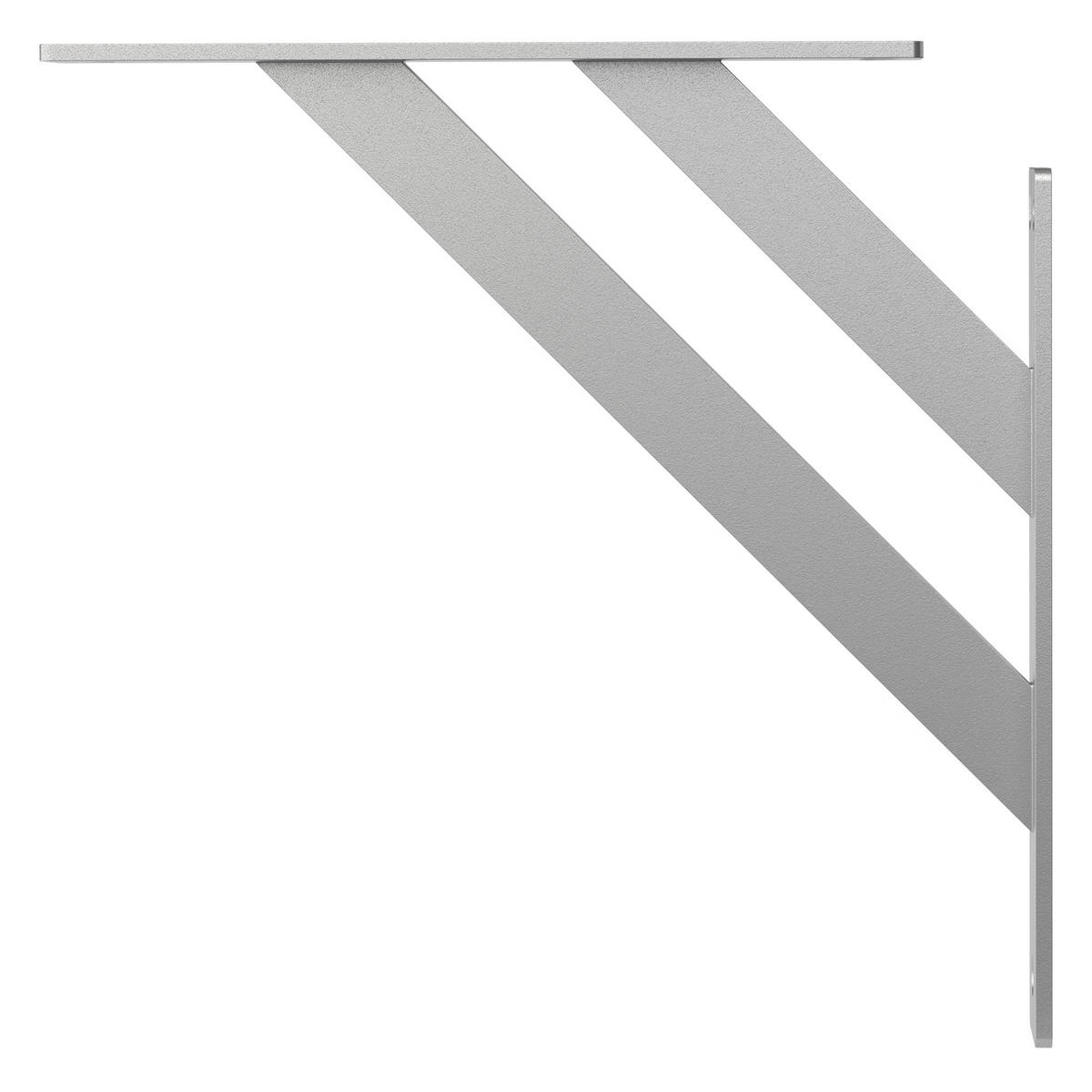 REGALHALTERUNGEN - Silberfarben, Metall (24/3/24cm) - ML-DESIGN