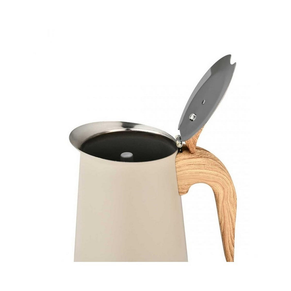 ESPRESSOKOCHER Creme 11.8/14.2/19.2 cm KB7995 - Creme, Metall (14.2/19.2/11.8cm) - Klausberg 
