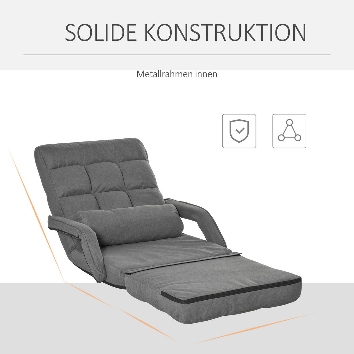 BODENSTUHL mit 5-Fach 78L x 62B x 70H cm Dunkelgrau - Dunkelgrau, Kunststoff (62/70/78cm) - HOMCOM