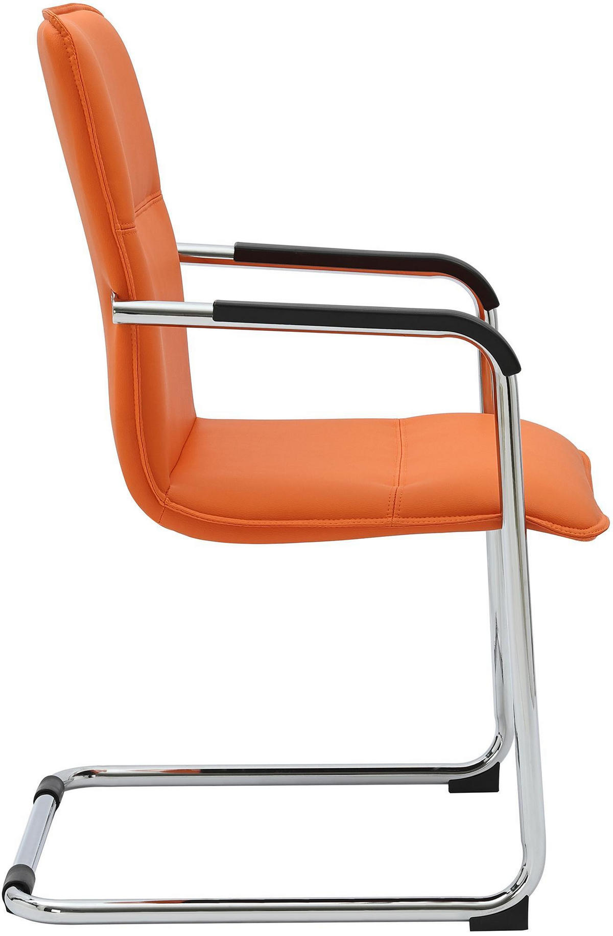 SCHWINGSTUHL 2er Set Lederlook Orange - Orange, Textil/Metall (57/92/59cm) - CLP