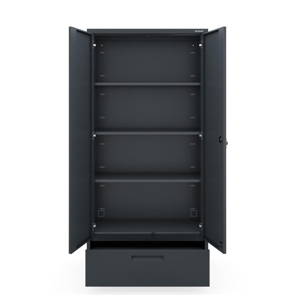 METALLSCHRANK Megan - Anthrazit, Metall (90/185/40cm)