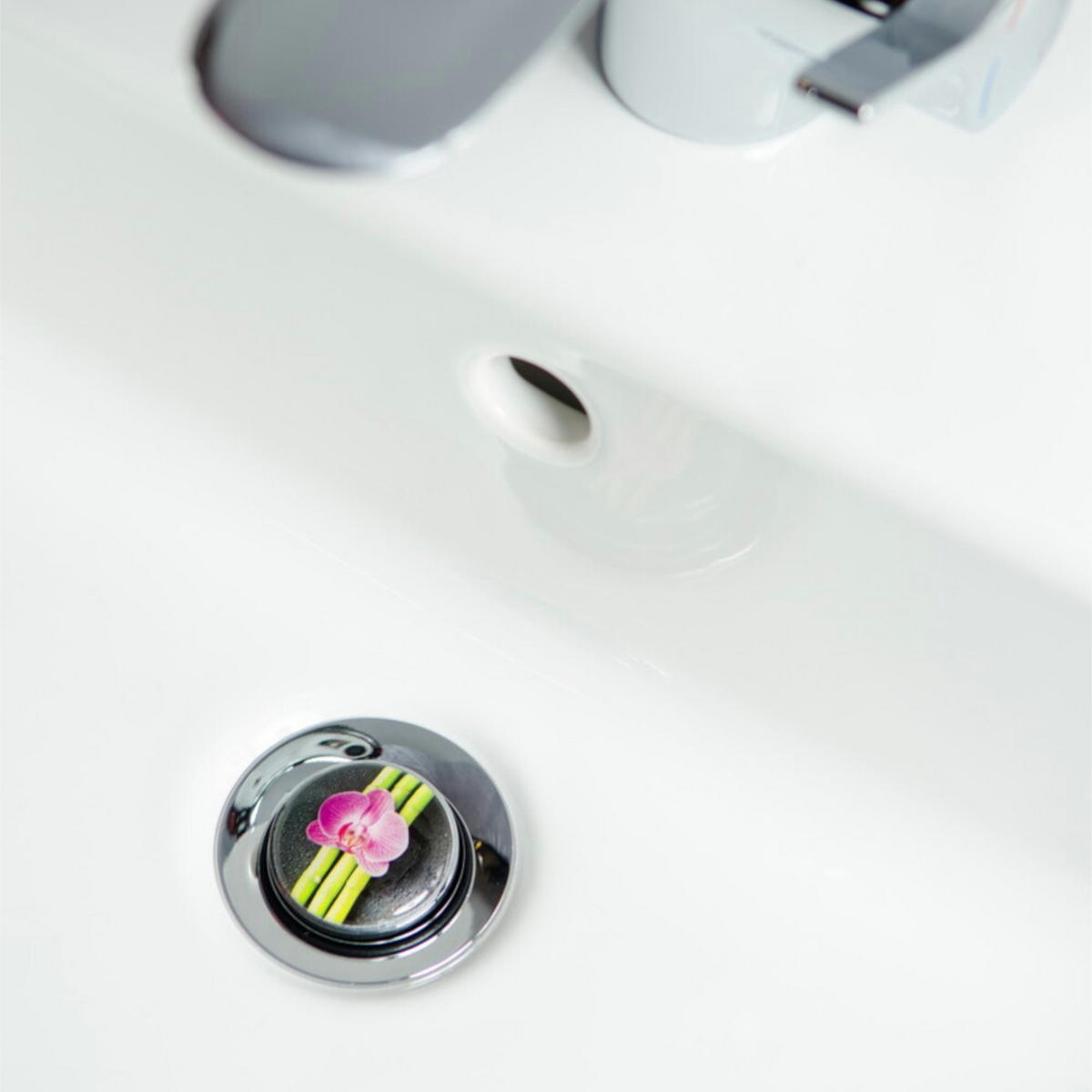 WASCHBECKENSTÖPSEL Asia - Pink, Kunststoff/Metall (4/7/7cm) - Sanilo