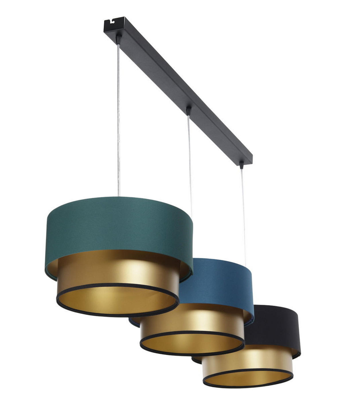 HÄNGELEUCHTE Grün 30/88 cm - Goldfarben, Kunststoff (30/2.6/88cm) - ONZENO