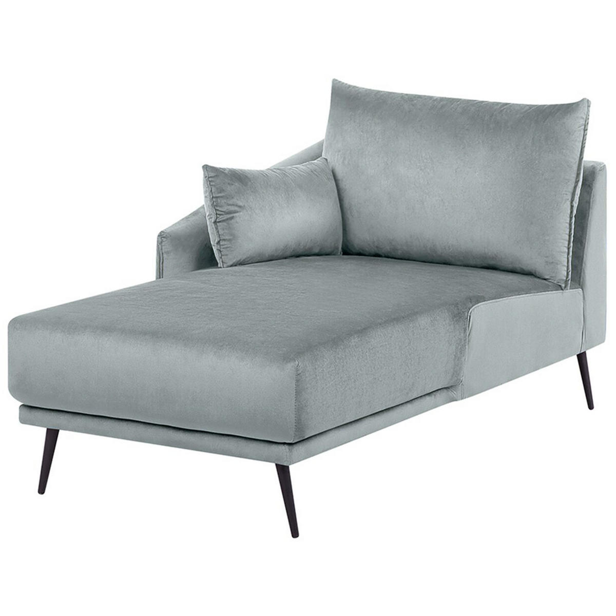 ECKSOFA Samtstoff Grau Varde - Grau, Textil (245/162cm) - Beliani