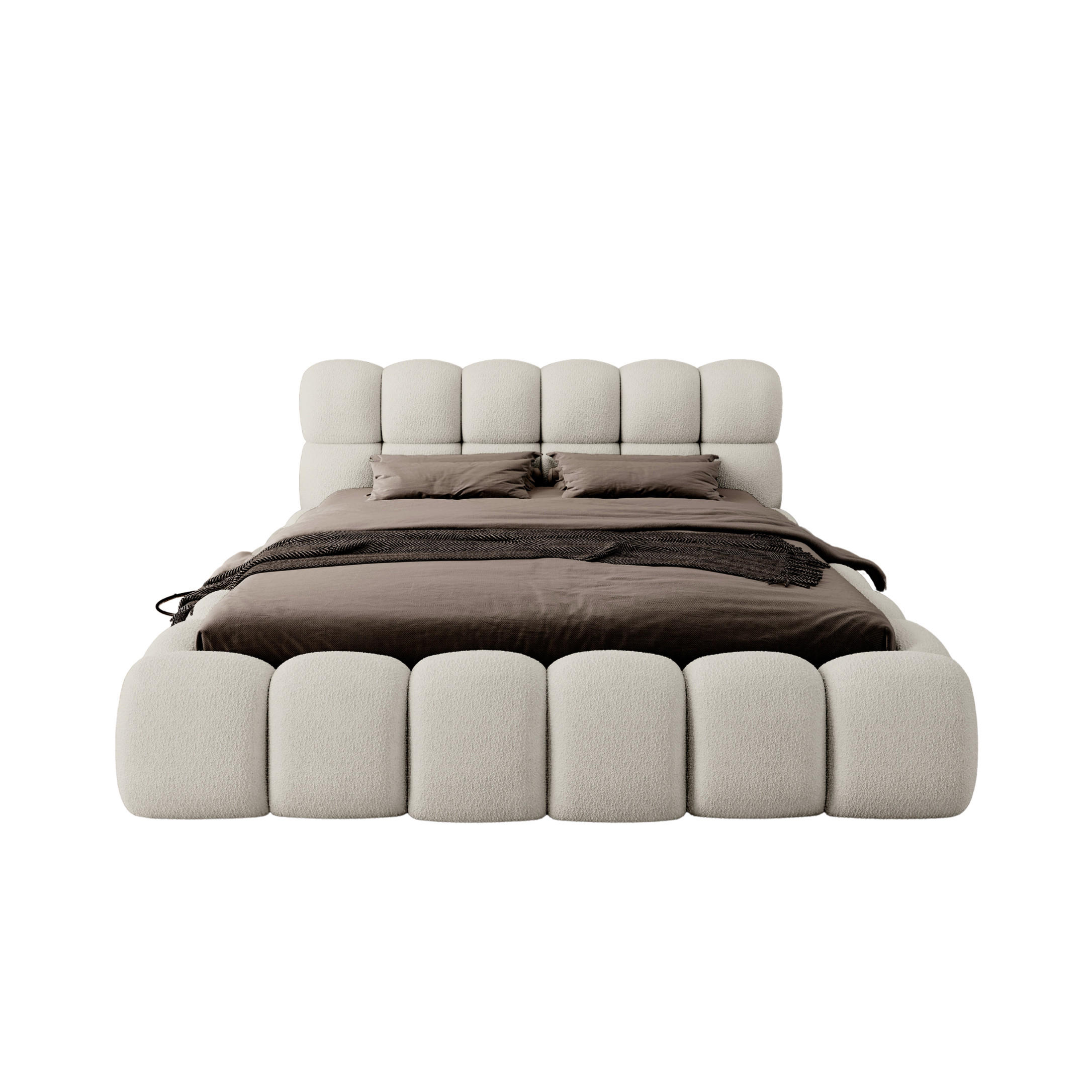POLSTERBETT Isny 160x200 cm, Beige - Beige, Textil (160/200cm) - Fedve