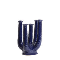 VAZE Leonjo Blau 22/16.5/30 cm - Blau, Keramik (30cm) - Light & Living
