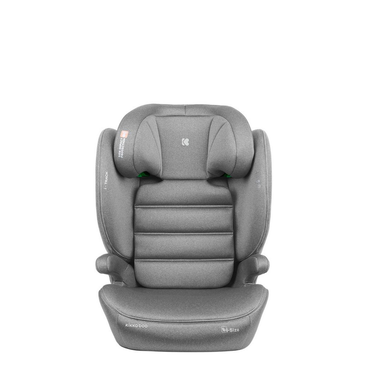 KINDERSITZ i-Track i-Size hellgrau (100 - 150 cm) Gruppe 2/3 Isofix verstellbar - Grau, Kunststoff (44/61/45cm) - Kikka boo