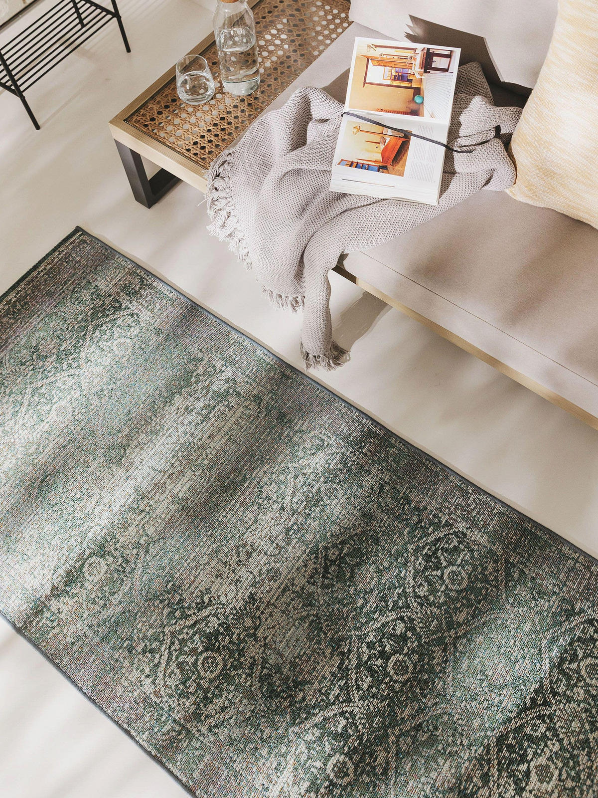 OUTDOORLÄUFER Artis Grün 80x250 cm - Grün, Textil (80/250cm) - benuta Nest