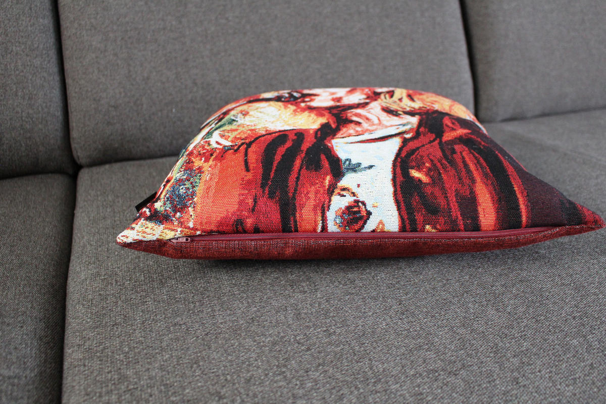 KISSENHÜLLE STARS - Multicolor/Dunkelrot, Textil (45/45cm) - Yve! decoration