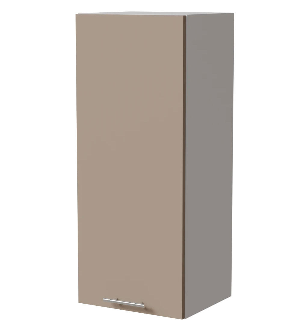 HÄNGESCHRANK Brerra W4/40 Weiß / RAL 1019 graubeige Matt 40 / 32,5 / 96cm - Graubraun/Weiß, Holz/Holzwerkstoff (40/96/32.5cm) - Feldmann-Wohnen