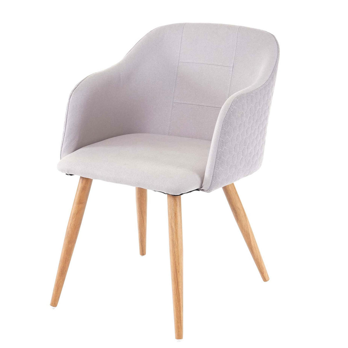 ESSZIMMERSTUHL Hellgrau - Hellgrau, Textil (53/78/60cm) - MCW