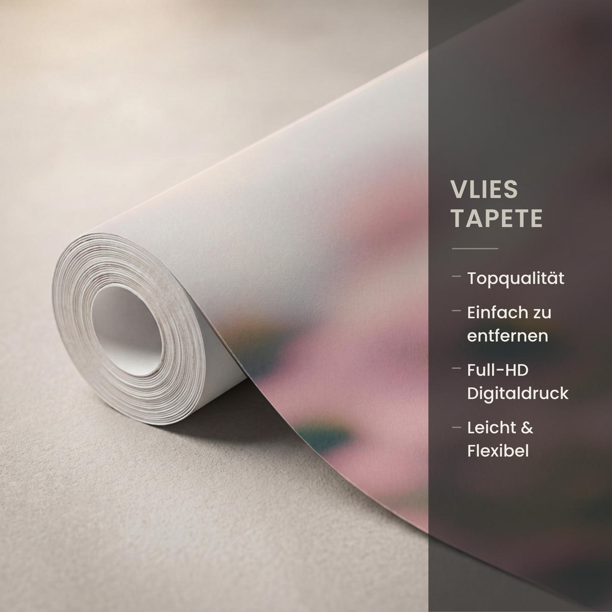 TAPETE - Blumen - Lila - Unscharf - 200x300 cm - Rosa, Papier (200/300cm) - OnlyWow