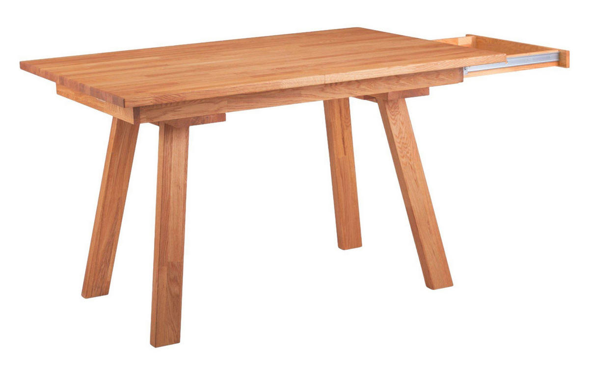 ESSZIMMERTISCH ausziehbar Davilla 125 x 85 x 75 Küchentisch Massivholz Kernbuche geölt - Kernbuche, Holz (125/85/75cm) - 58aufmkessel