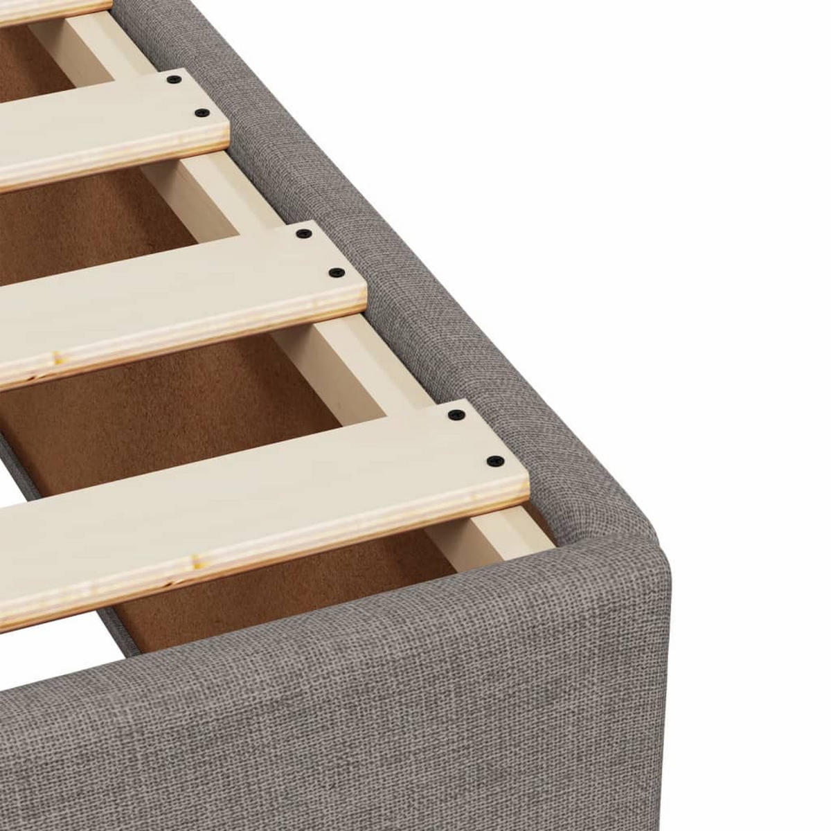 BETTGESTELL Ohne Matratze Taupe 90/200 Cm Stoff - Taupe, Holzwerkstoff (90/200cm) - vidaXL