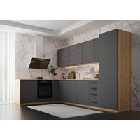 WINKELKÜCHE 330 x 210 cm Aspen K53-M330 - Grau, Holz (330/212/210cm)
