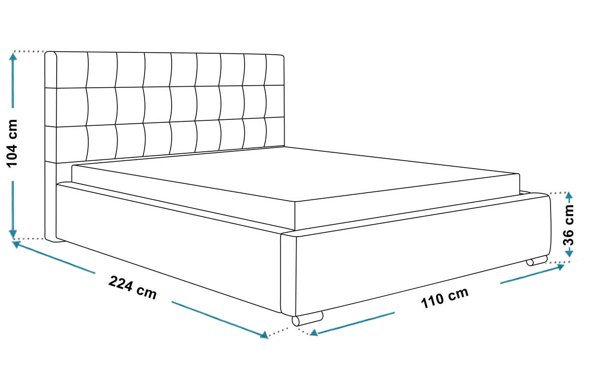 BETT Grau BEN 2 90x200 cm - Grau, Textil (90/200cm) - Sepro Meble