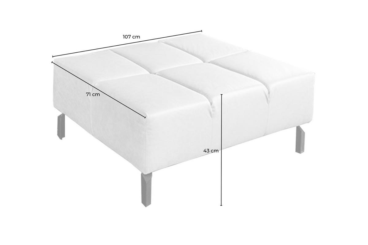 ECKSOFA NELSON Beige Leder Relaxfunktion - Beige/Schwarz, Leder/Metall (321/216cm) - KAWOLA