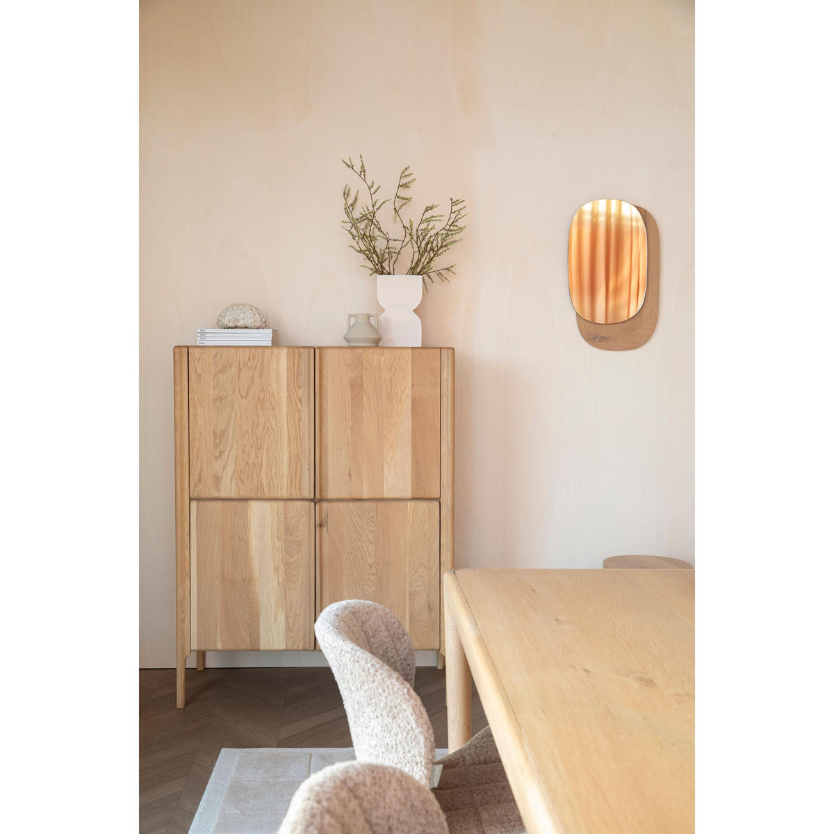SIDEBOARD Ember Hoch - Naturfarben, Holz (100/130/45cm) - Zuiver