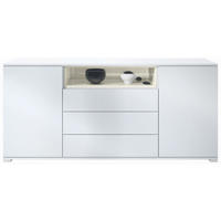 SIDEBOARD Skadu Creme Hochglanz - Creme, Holzwerkstoff (166.5/75.5/35cm) - Vladon