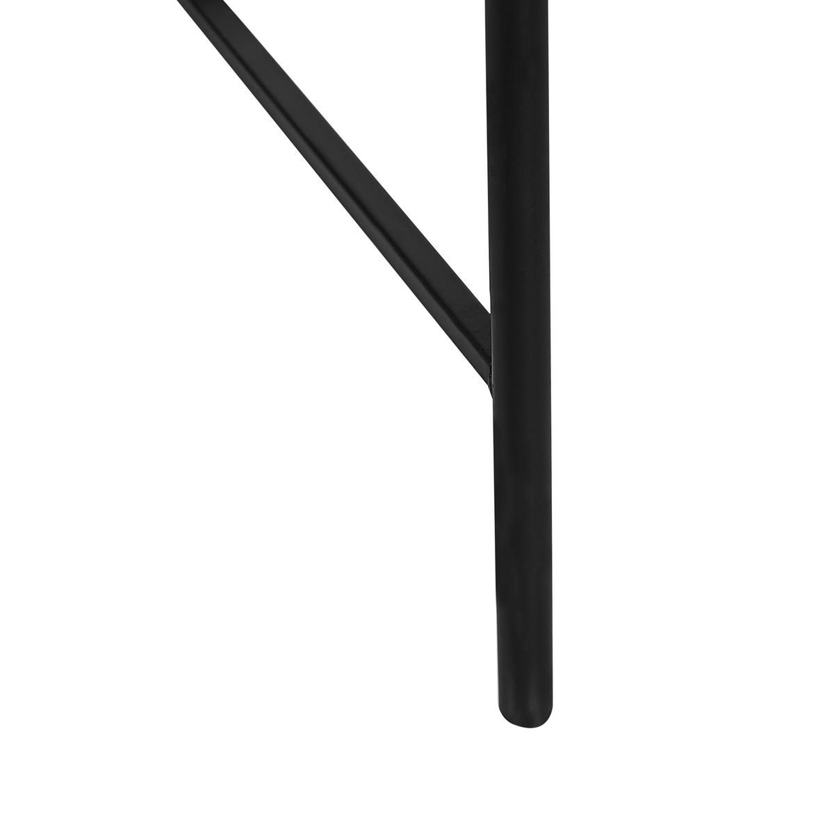 BEISTELLTISCH Rattan/Metall schwarz 36 cm Vienna - Beige/Schwarz, Metall (36/36/43cm) - Beliani