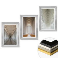 WANDBILDER 3er Set - 20x30 cm Silberner Rahmen - Innenräume historischer Gebäude - Silberfarben, Kunststoff (20/30cm) - ArtPrintCave