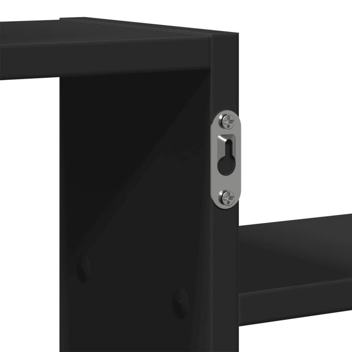 WANDREGAL 104/15/49 cm aus Holzwerkstoff Schwarz - Schwarz, Holz (104/49/15cm) - vidaXL