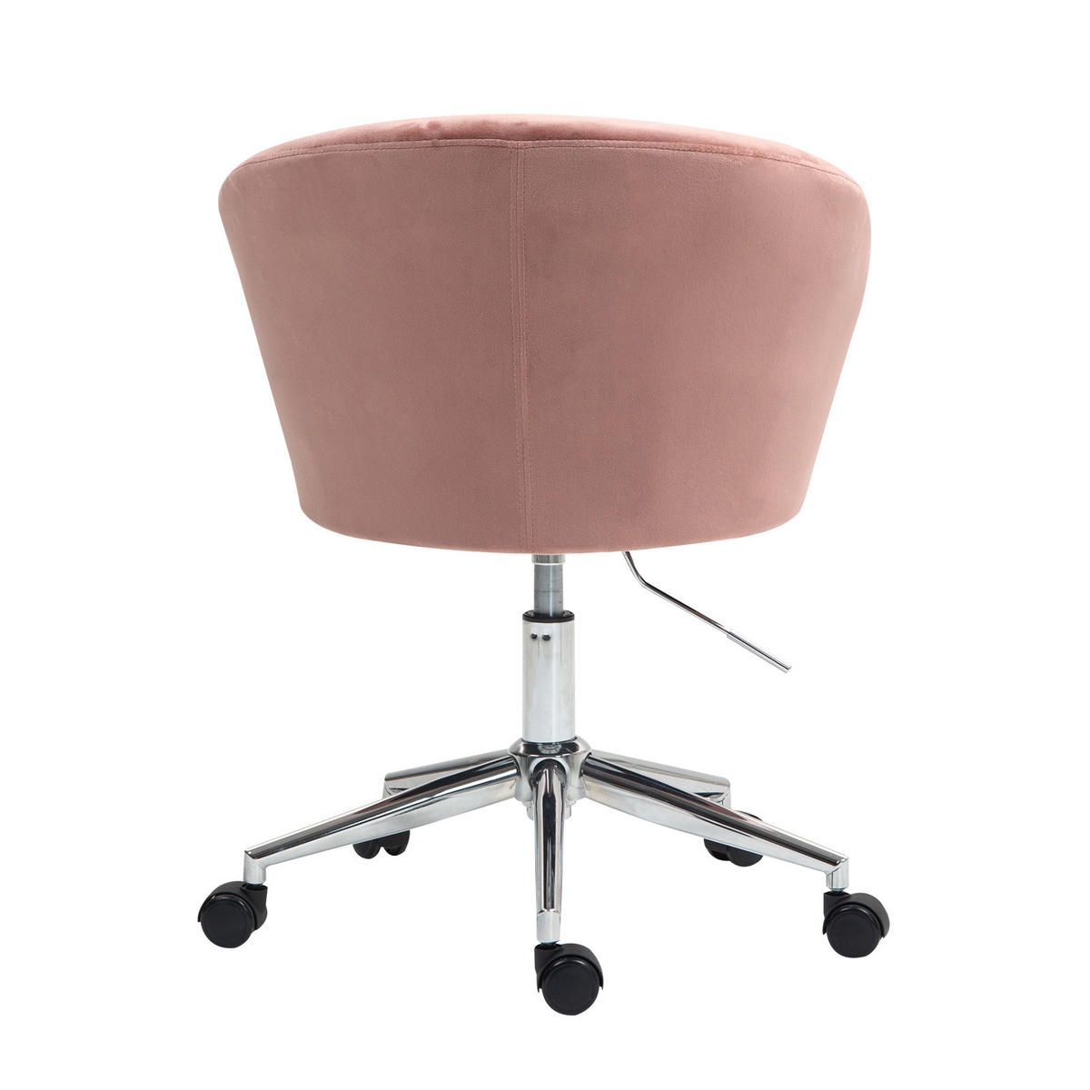 SCHREIBTISCHSTUHL LOUISA Rosa - Silberfarben/Rosa, Textil/Metall (56/88/56cm) - SVITA