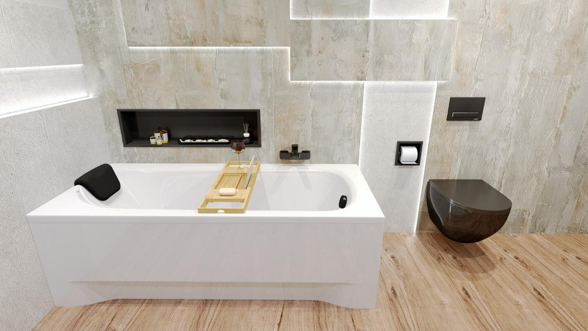 BADEWANNE Rechteck BONA 160/70 + Ablage + Kopfstütze Ablauf Füße - Weiß, Kunststoff (70/53.5/160cm) - bad land