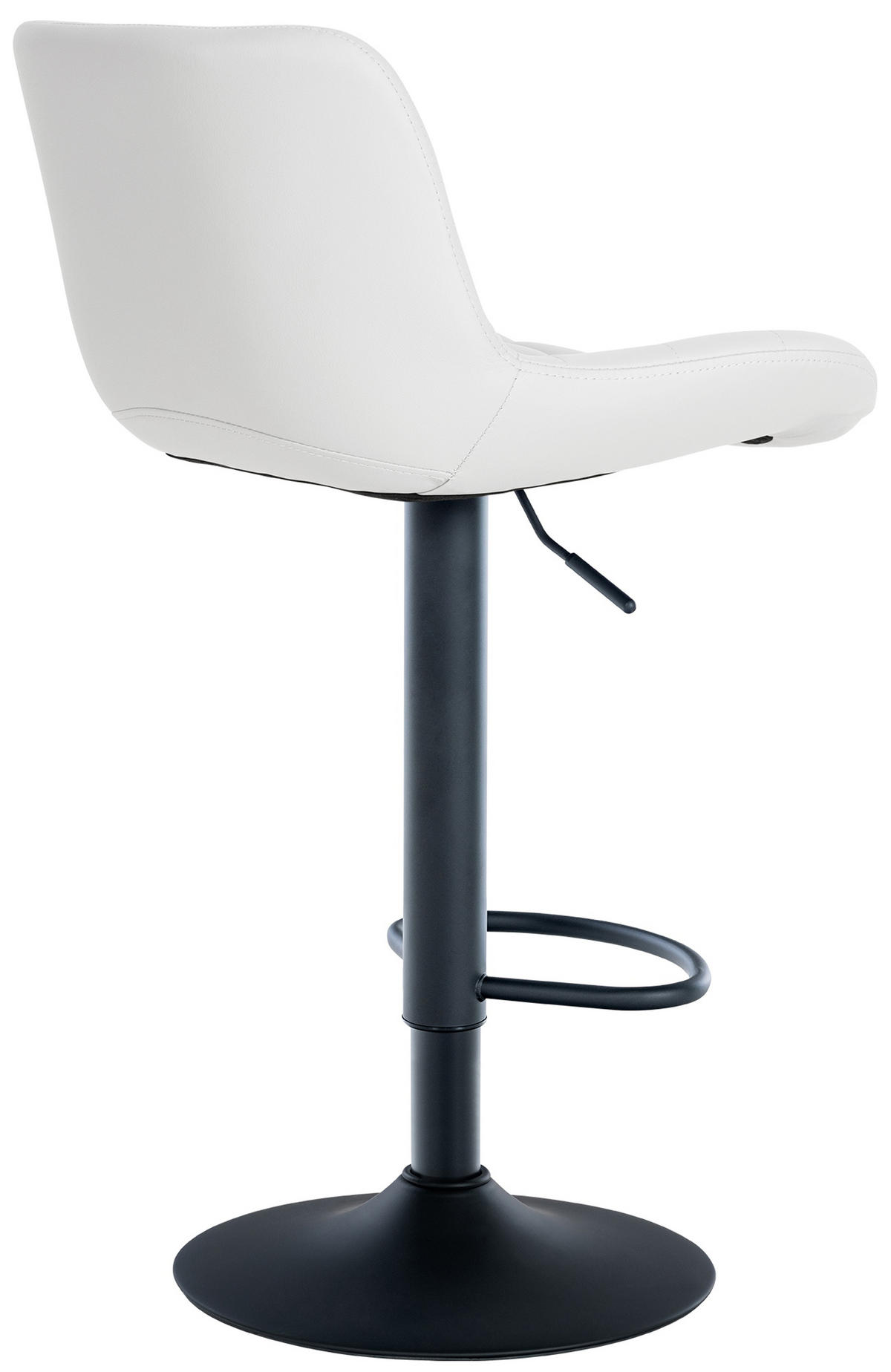 BARHOCKER 2er Set Tower Kunstleder weiß - Schwarz/Weiß, Kunststoff/Metall (48/105/54cm) - TPFLiving