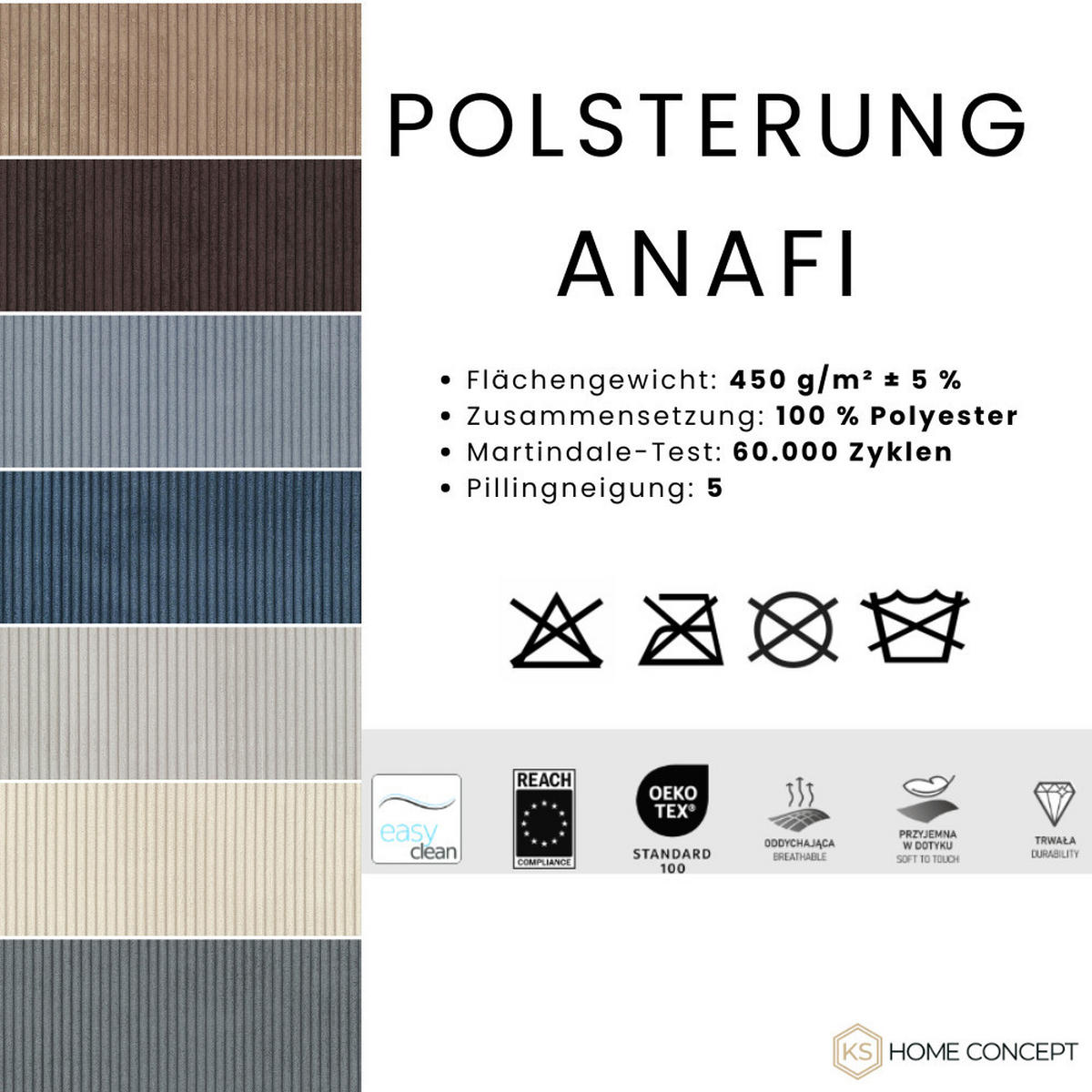 ECKSOFA HENRY in Beige mit Schlaffunktion und Bettkasten - Beige, Textil (232/150cm) - KS Home Concept