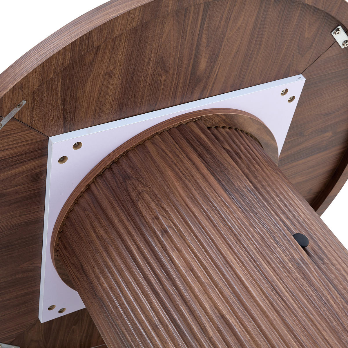 ESSTISCH Rund 115/74 cm mit Stauraum DE-40056 Nussbaum - Walnussfarben, Holzwerkstoff (115/115/74cm) - ComfortXL