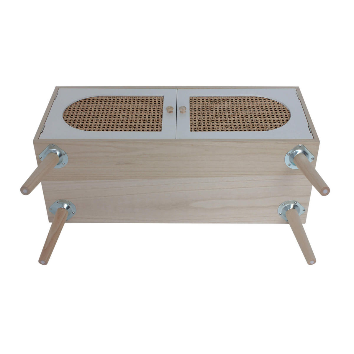 SIDEBOARD Weiß 30/80/52 cm - Weiß, Holzwerkstoff (30/52/80cm) - Mobili Rebecca