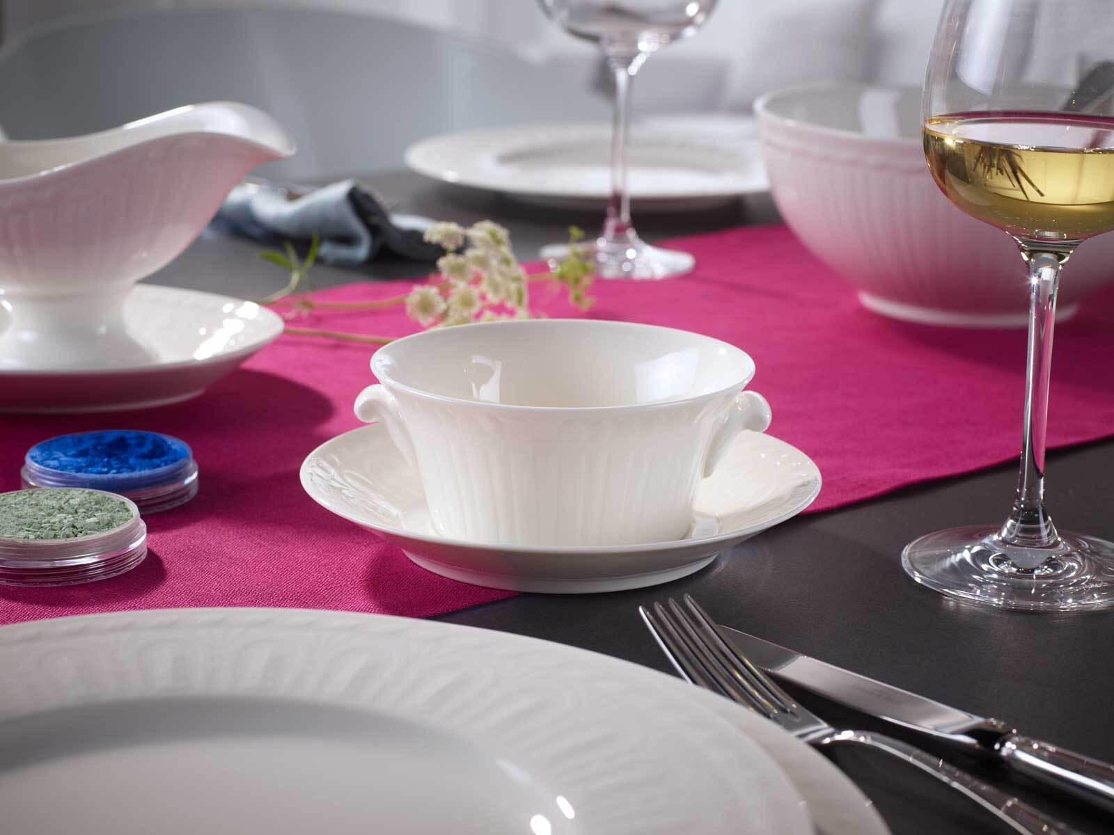 SUPPENTASSEN MIT UNTERTASSEN Cellini weiß 400 ml 6er Set - Weiß, Keramik (0.4L) - Villeroy & Boch