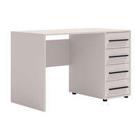 SCHREIBTISCH Modena 120x60 in Kaschmirfarbe mit Schubladen - Kaschmir/Schwarz, Holzwerkstoff/Kunststoff (60/120/75cm) - Ravio