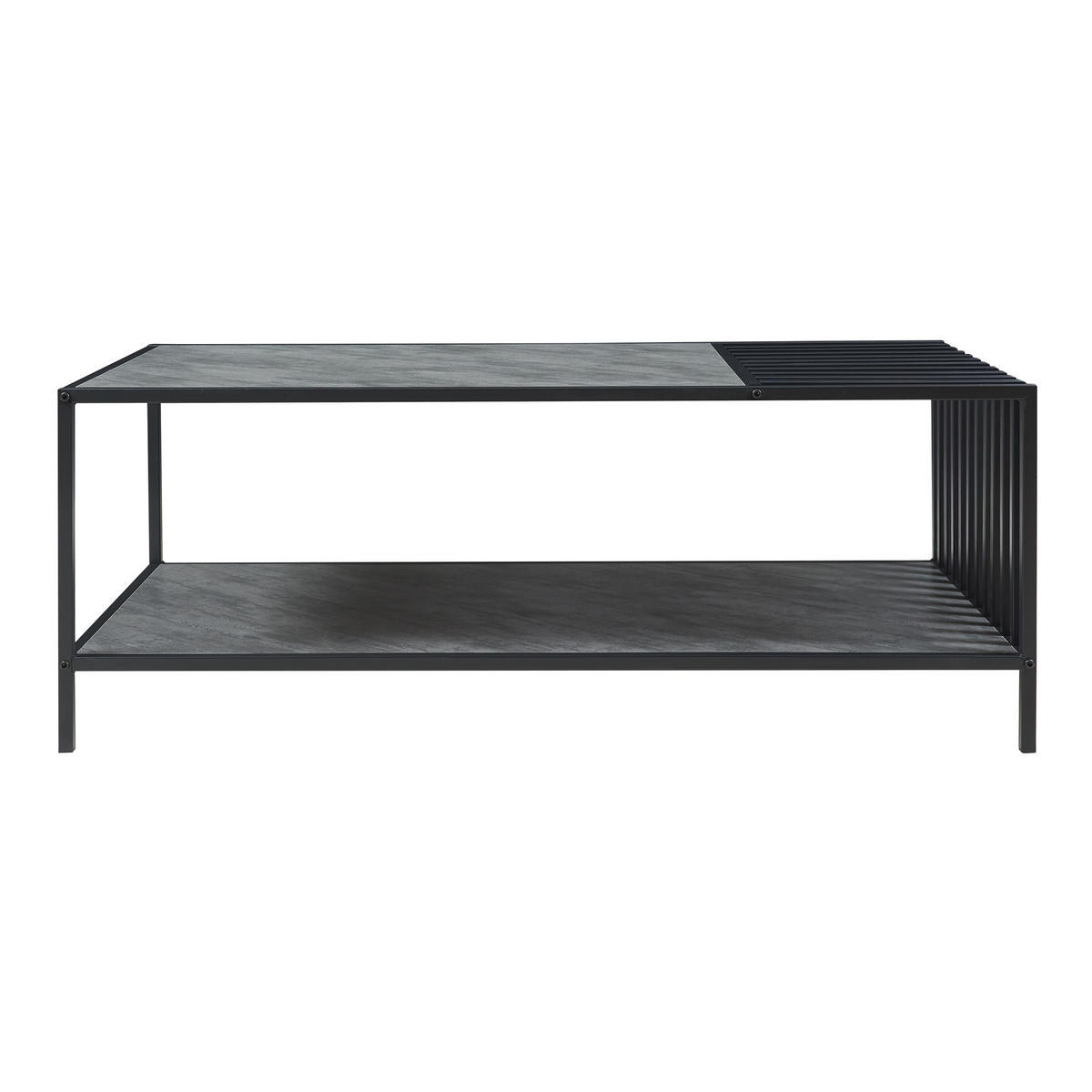 COUCHTISCH Pärghos 120/60/45 cm - Schwarz/Grau, Holzwerkstoff/Metall (60/120/45cm) - [en.casa]