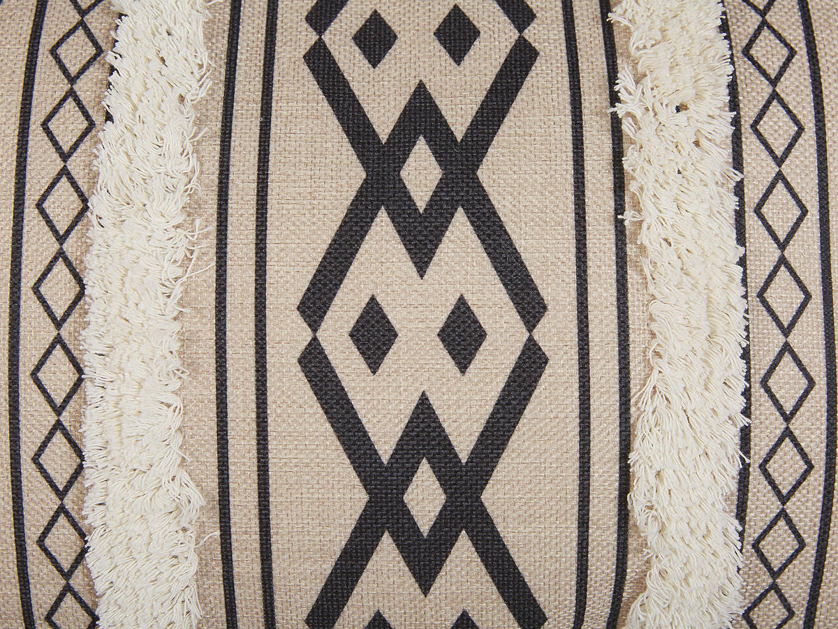 DEKOKISSEN 2er-Set Beige 30/50 cm Pulmonaria - Beige, Textil (30/50cm) - Beliani