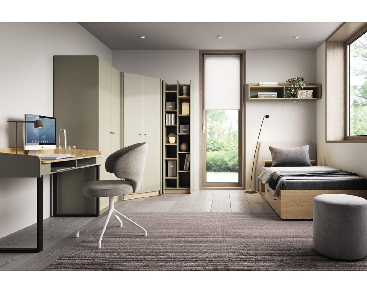 SCHREIBTISCH – 64 x 125 cm – ALESSIO System – Grau - Grau, Holzwerkstoff (64.5/125/83cm) - hi-markt