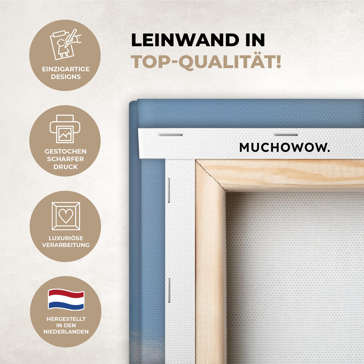 LEINWANDBILD Baum - Jahreszeiten - Winter - Landschaft Deko Groß 90x90 cm - Multicolor, Textil (90/90cm) - MuchoWow