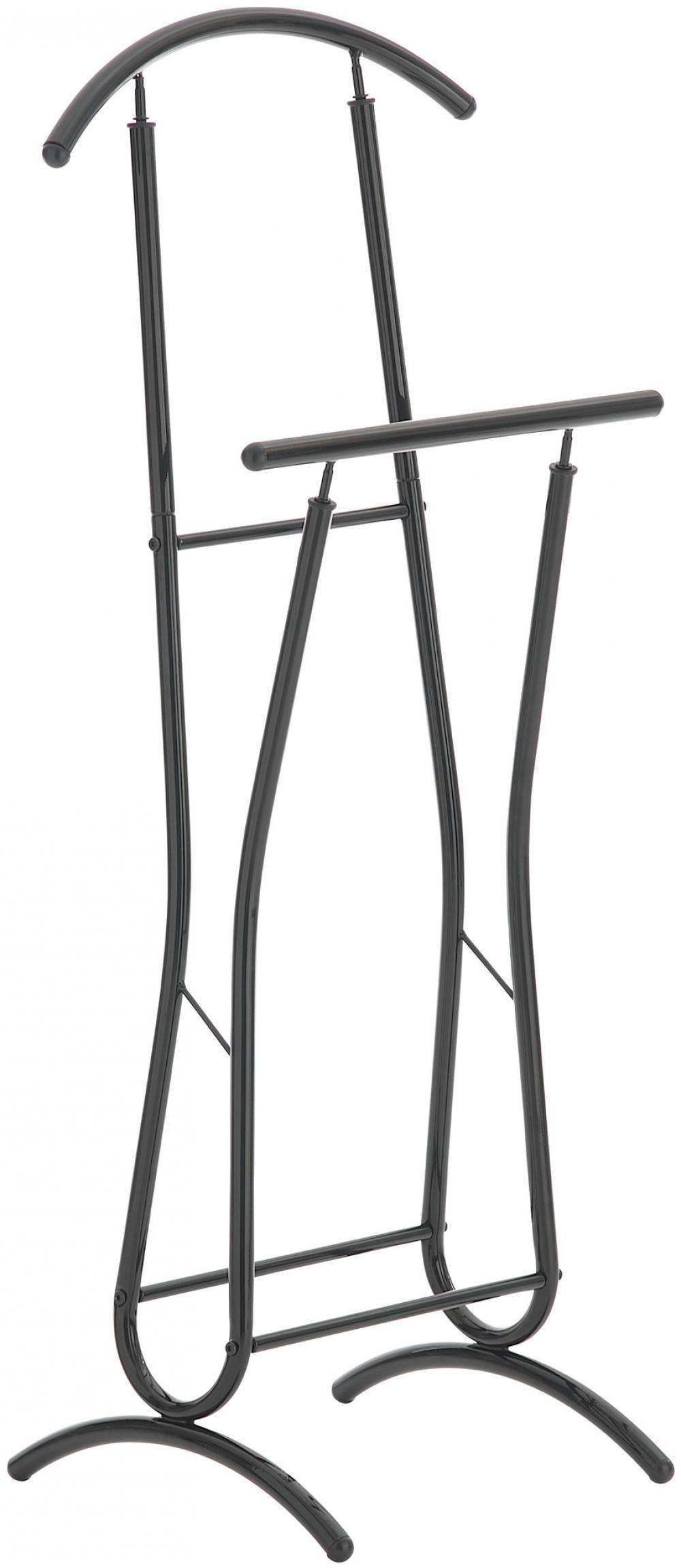 HERRENDIENER Metall schwarz - Schwarz, Metall (40/110/35cm) - CLP
