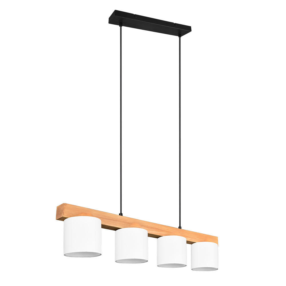 HÄNGELEUCHTE Cameron Holz Weiß - Weiß, Holz (75/12/150cm)