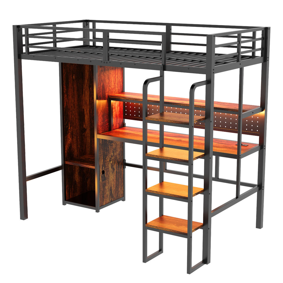 HOCHBETT Metall 90/200 cm Schwarz - Schwarz, Holzwerkstoff/Metall - Raumix