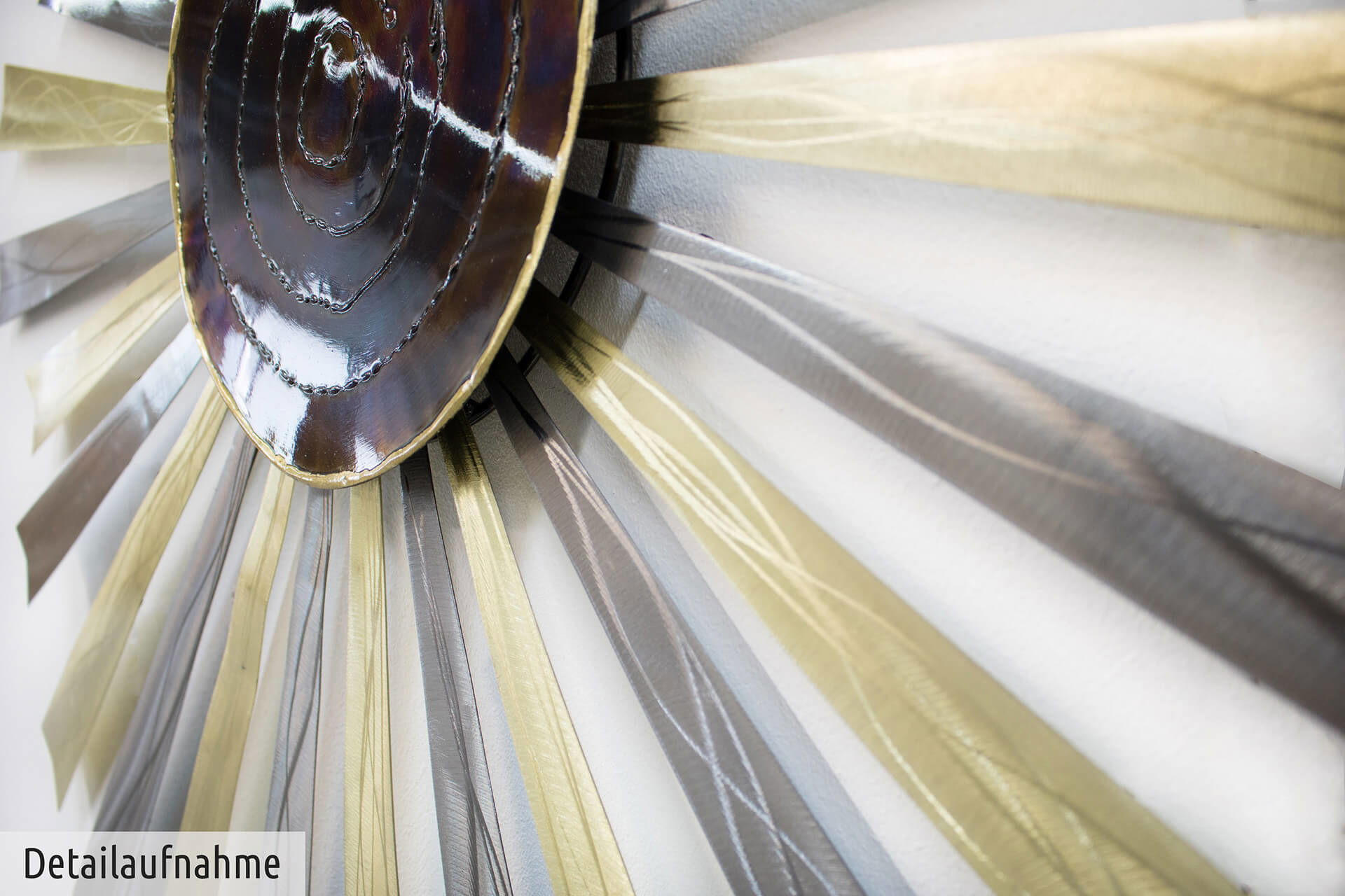 WANDDEKO Gold 110/110 cm - Silberfarben/Goldfarben, Metall (3/110/5cm) - KUNSTLOFT