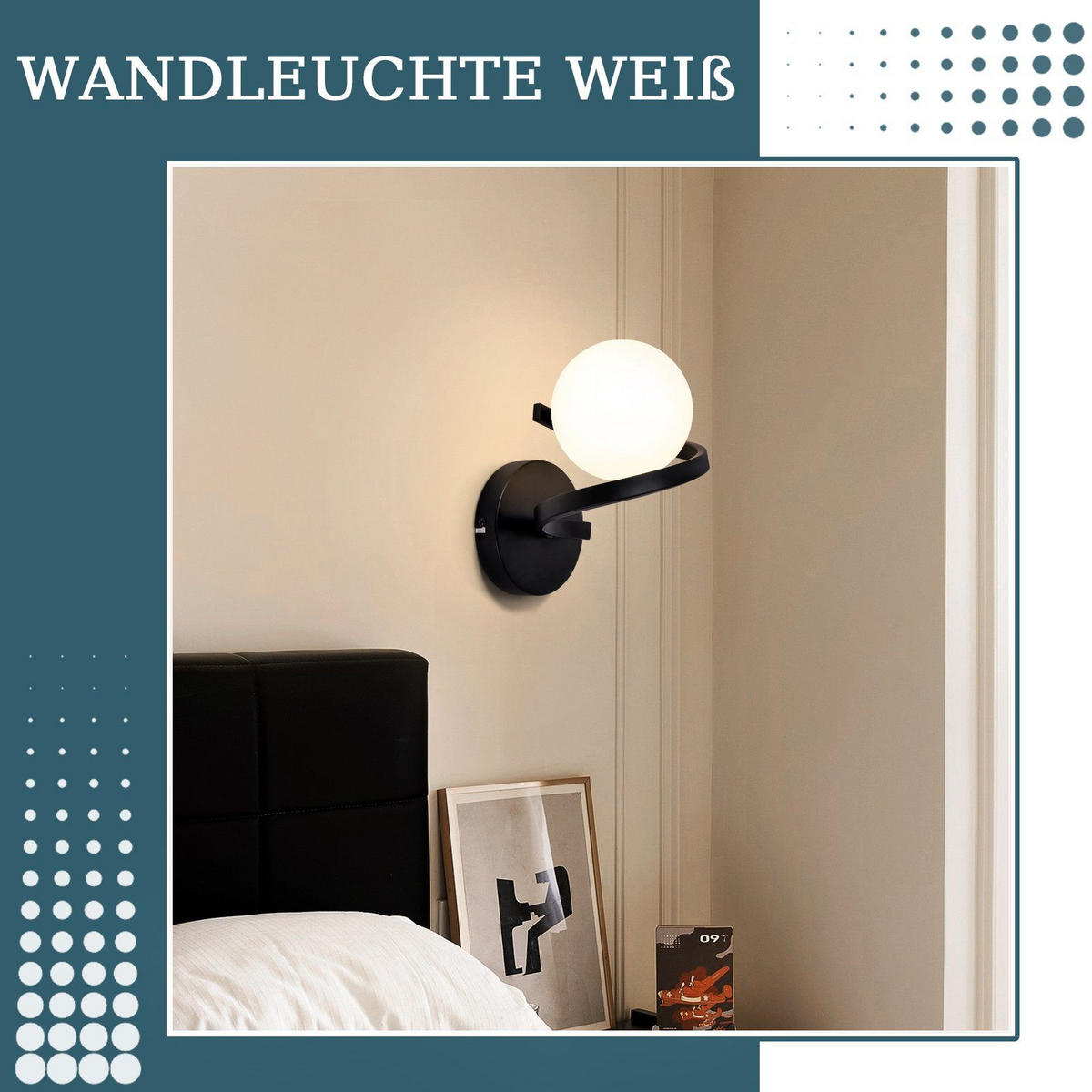 WANDLEUCHTE Monika - Schwarz, Metall (10/18/21cm) - Nettlife