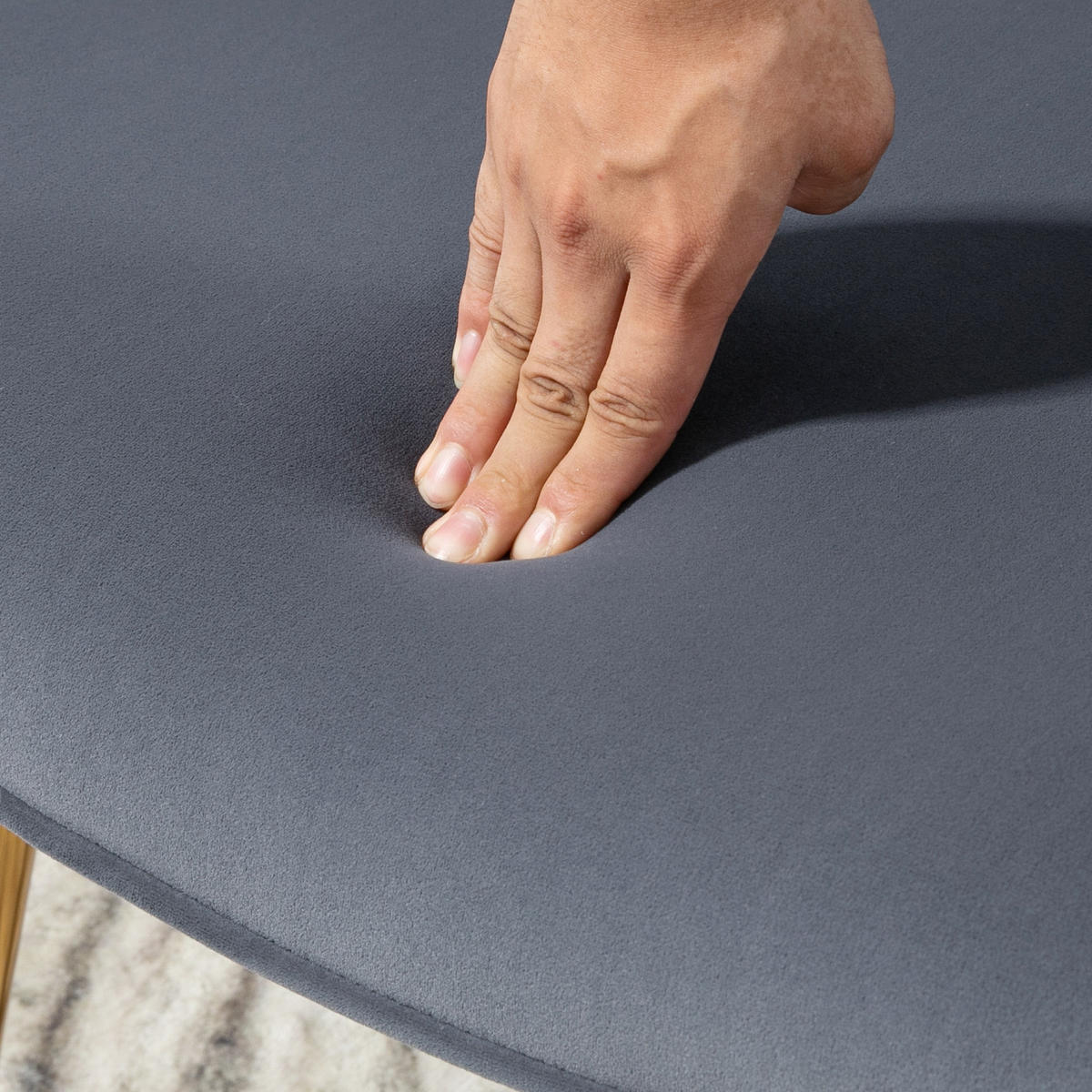SESSEL mit Fusstütze DE-17428 Dunkelgrau - Dunkelgrau, Metall (71/99/77cm) - ComfortXL
