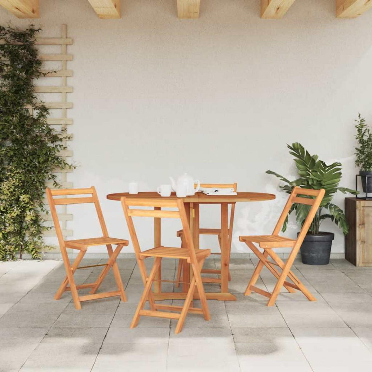 GARTENTISCH Tischolf 70/75/120 cm - Hellbraun, Naturmaterialien (120/70/75cm) - ZMH