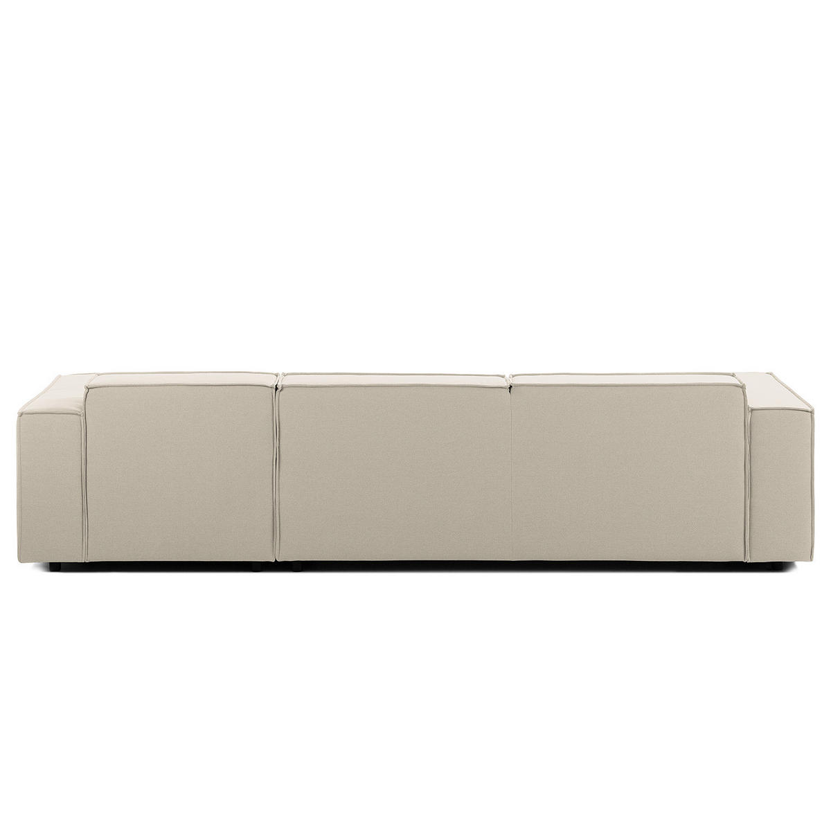 ECKSOFA mit Longchair - Schwarz/Weiß, Kunststoff/Textil (294/177cm) - home24